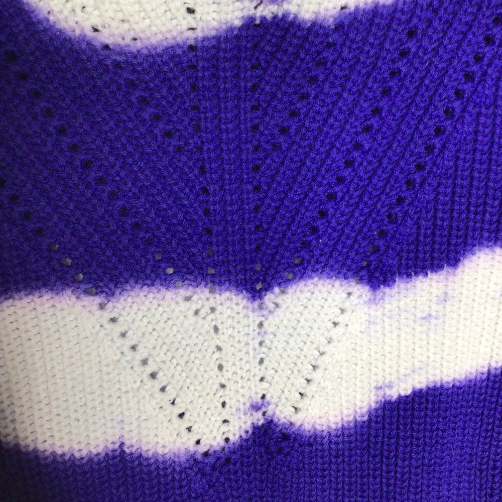 Joseph A. purple sleeveless sweater PXL  tie dye 100% cotton Twee - Picture 5 of 6
